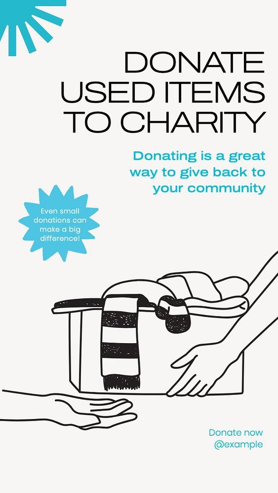 Donate to charity Facebook story template, editable design