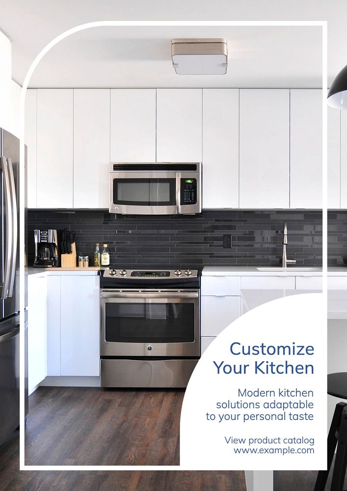 Customize your kitchen poster template, editable text and design