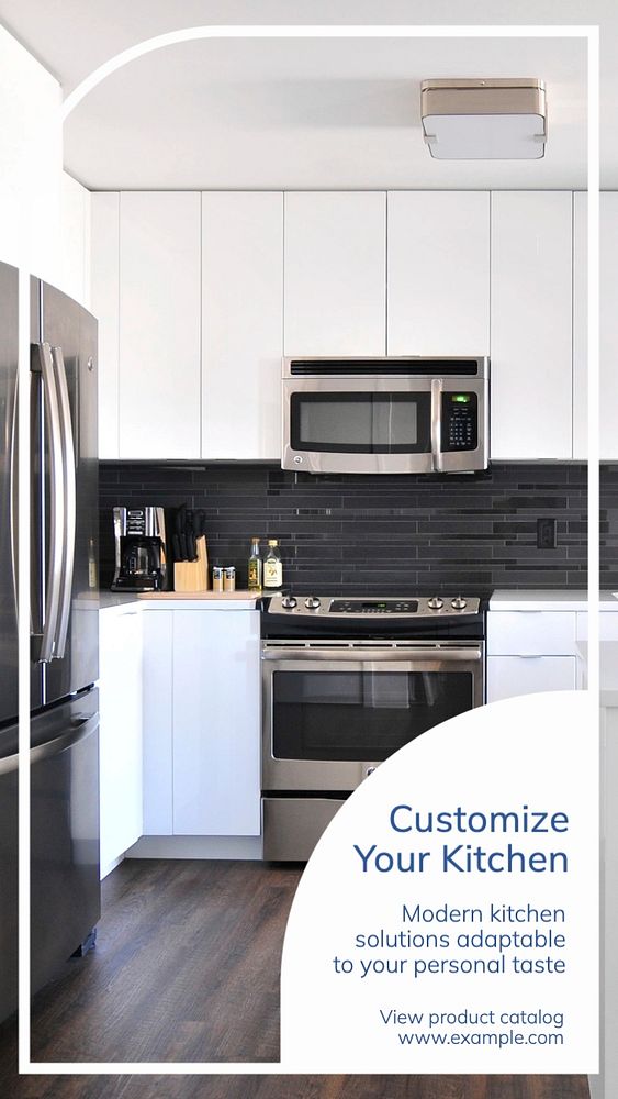 Customize your kitchen Facebook story template, editable design