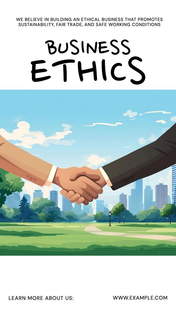 Business ethics Instagram story template, editable text