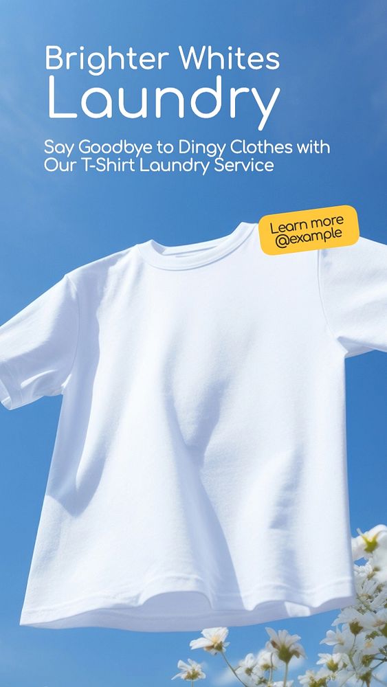 Laundry Instagram story template, editable text