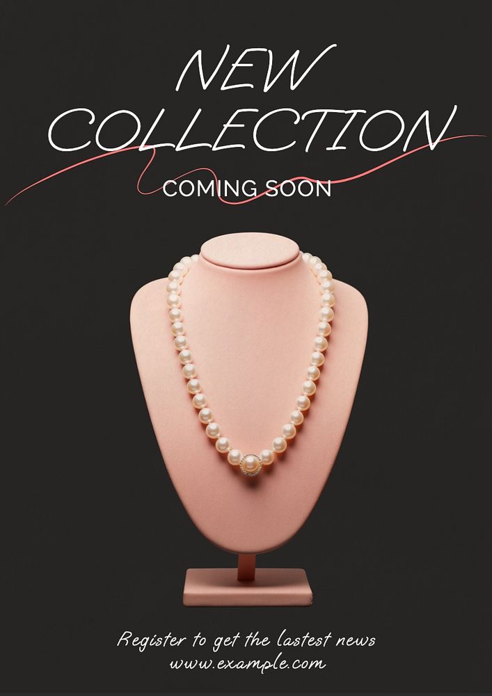 Fashion collection, shopping poster template, editable text and design