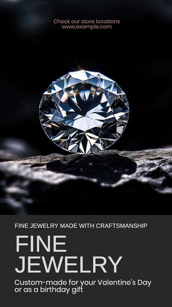 Fine jewelry Instagram story template, editable text