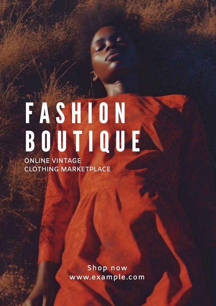 Fashion boutique poster template