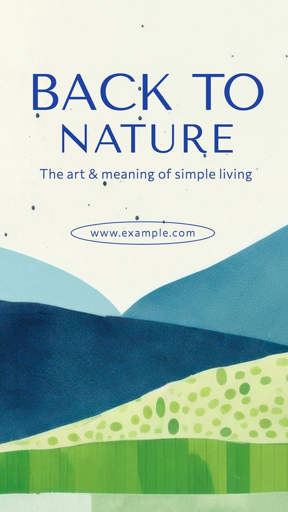 Nature & simple life Facebook story template, editable design