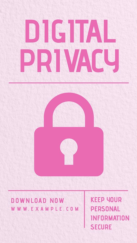 Digital privacy Instagram story template, editable text