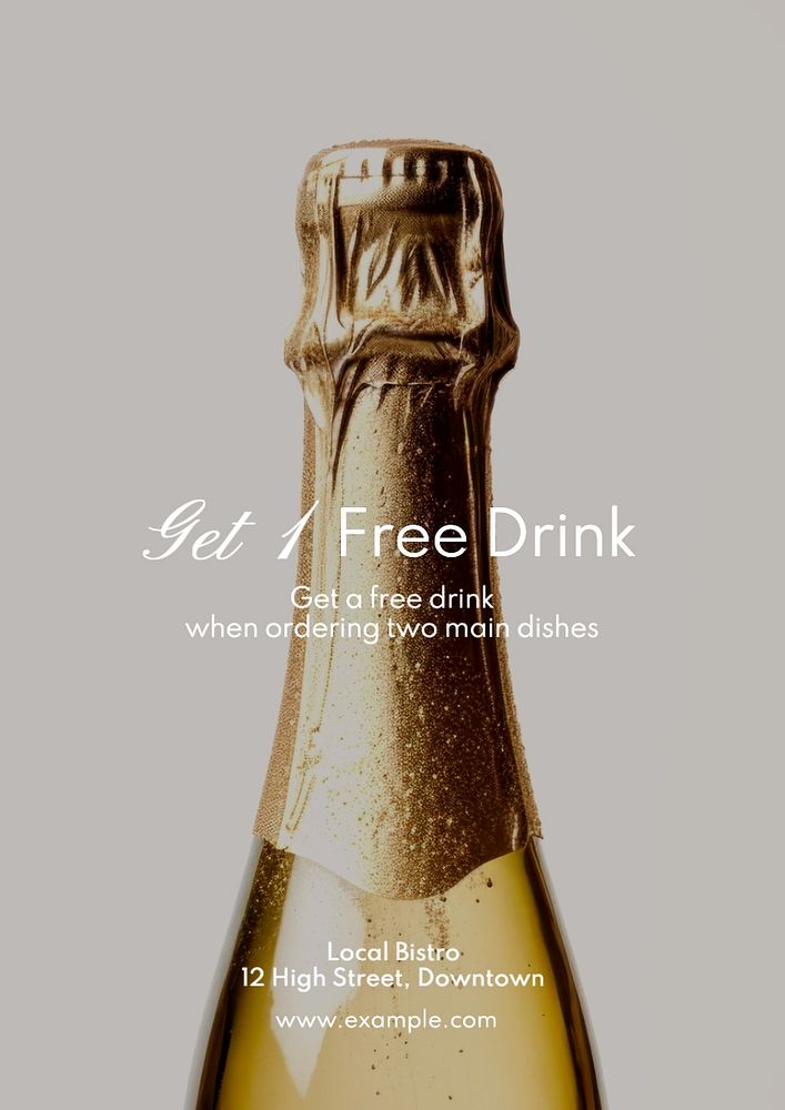 Free drink poster template