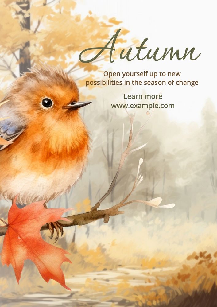 Autumn poster template