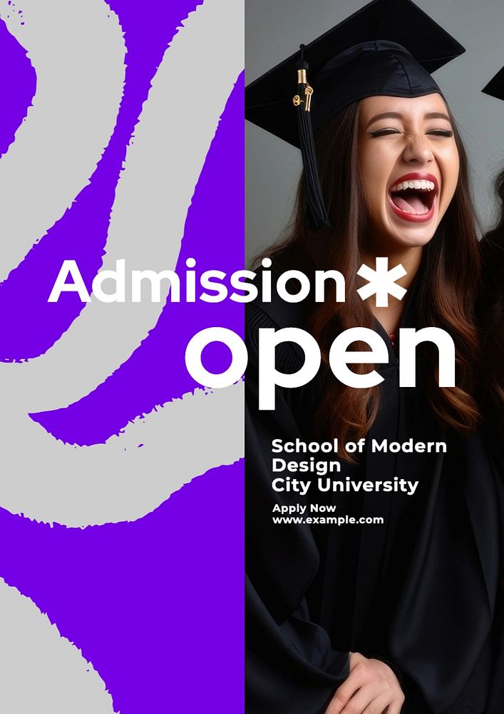 Admission open poster template, editable text and design