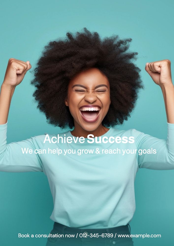 Achieve success poster template