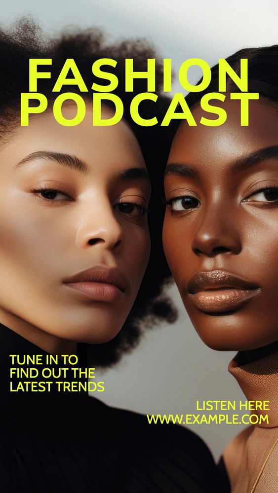 Fashion podcast Instagram story template