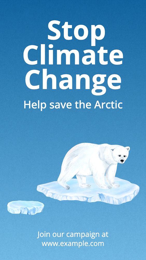 Climate change Instagram story template, editable text