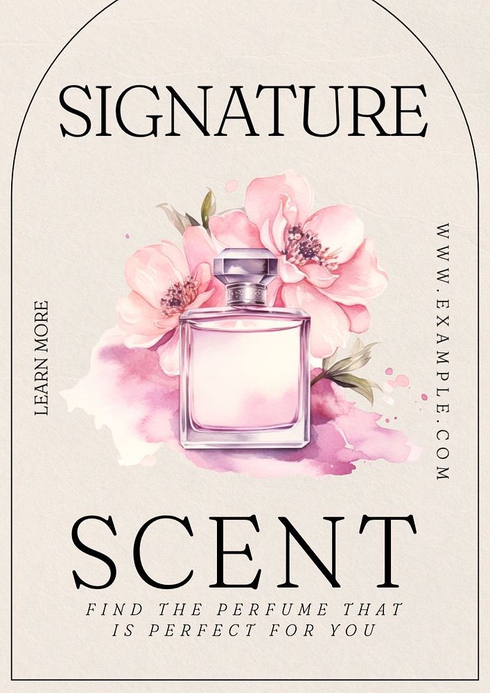 Perfume poster template and design