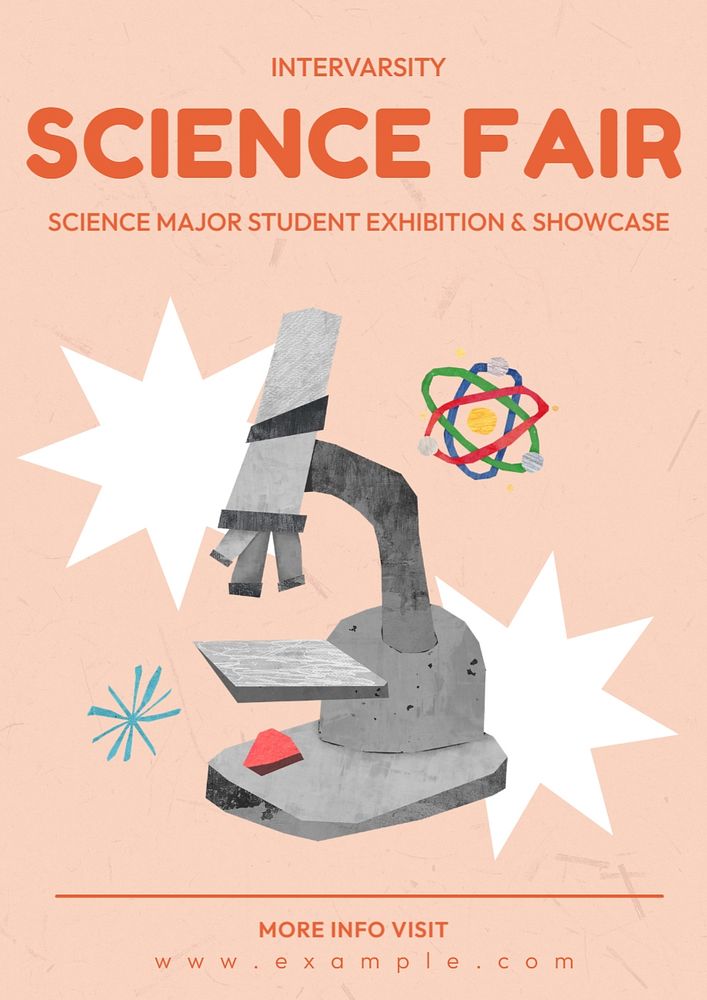 Science fair poster template and design