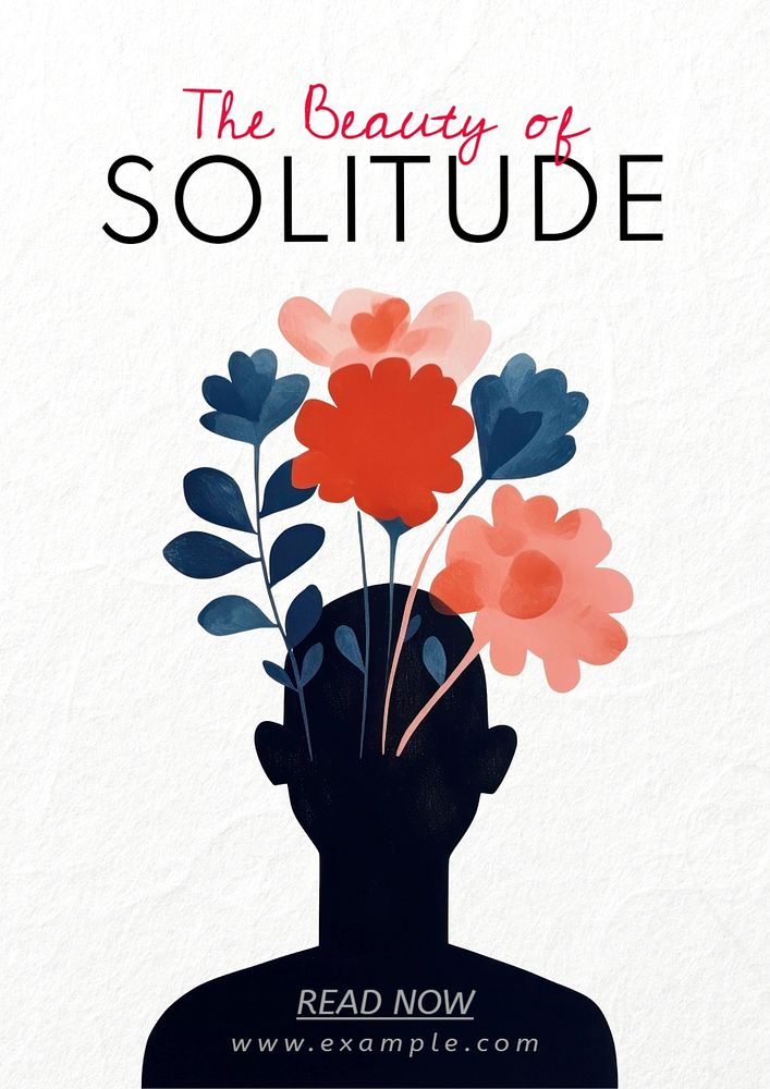 Solitude poster template and design