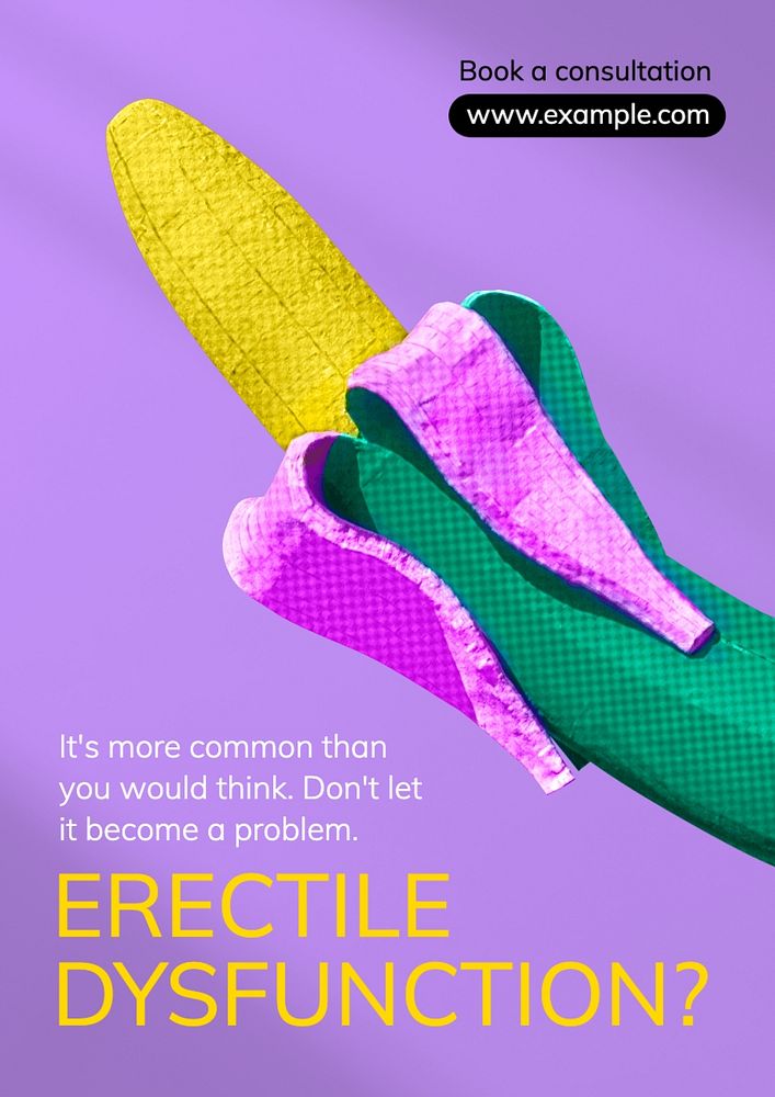 Erectile dysfunction poster template and design