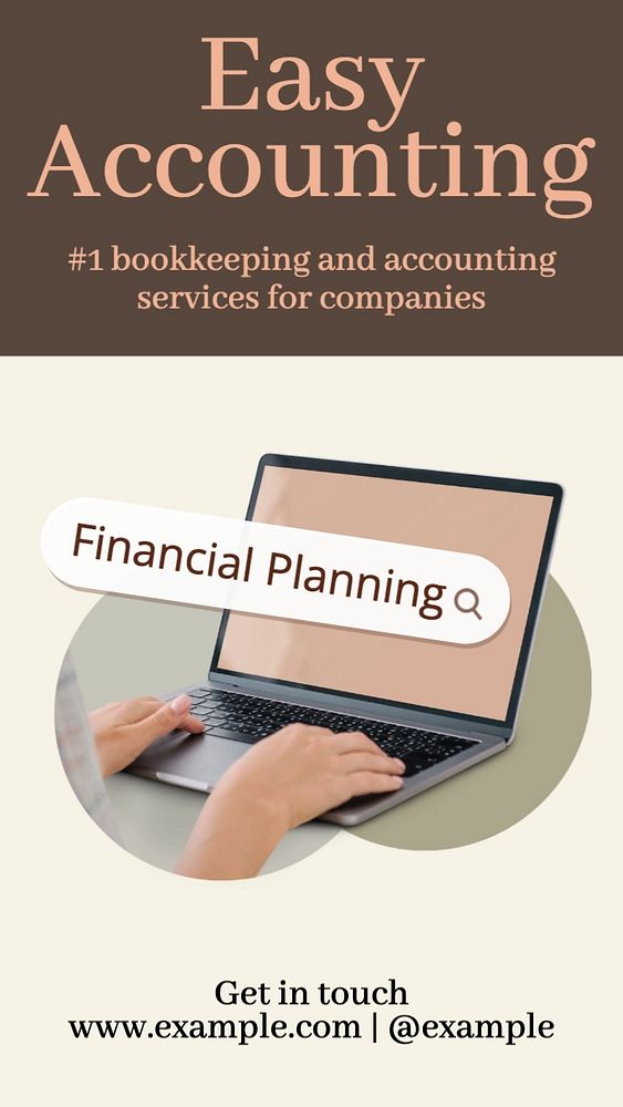 Accounting services Instagram story template, editable text