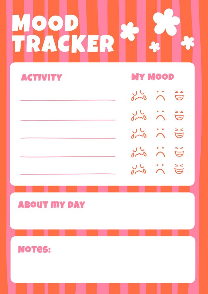 Mood tracker template