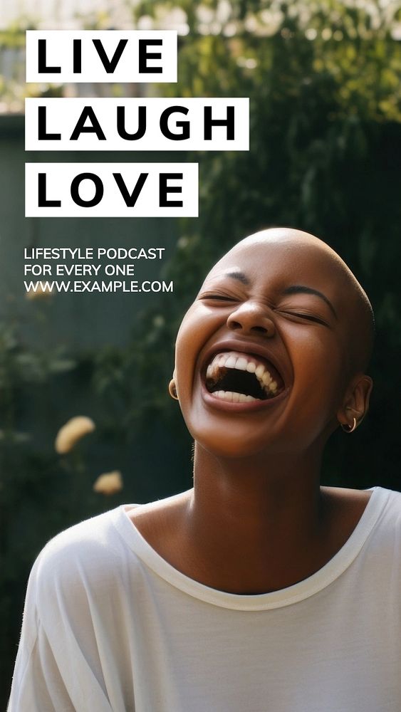 Lifestyle podcast Instagram story template, editable text