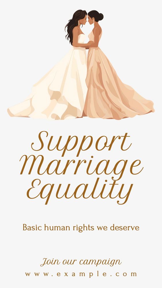 Support marriage equality Instagram story template, editable text