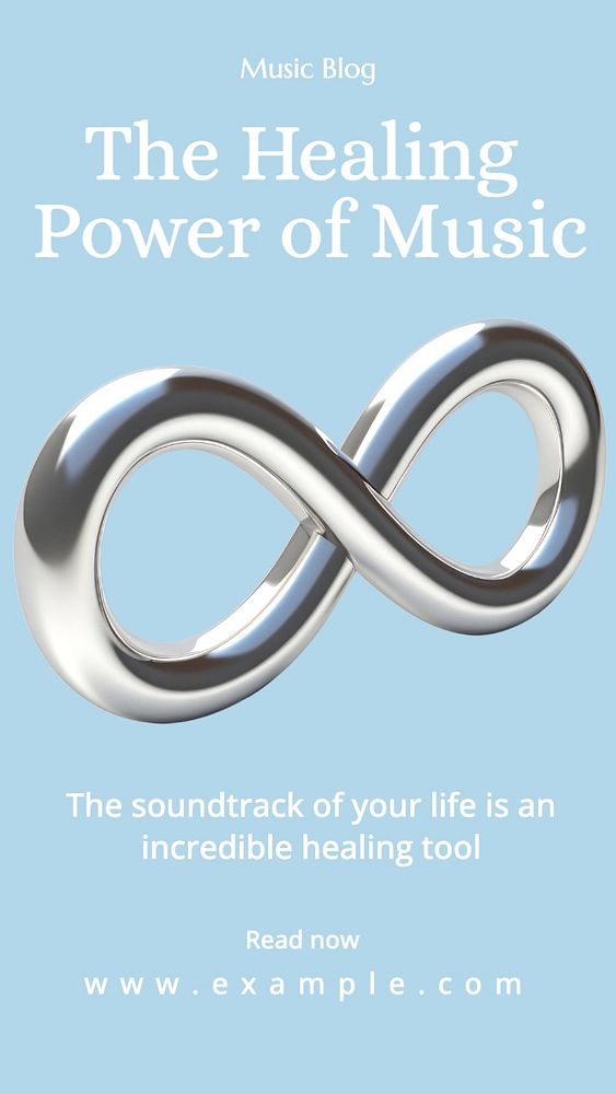 Music healing power Instagram story template, editable text