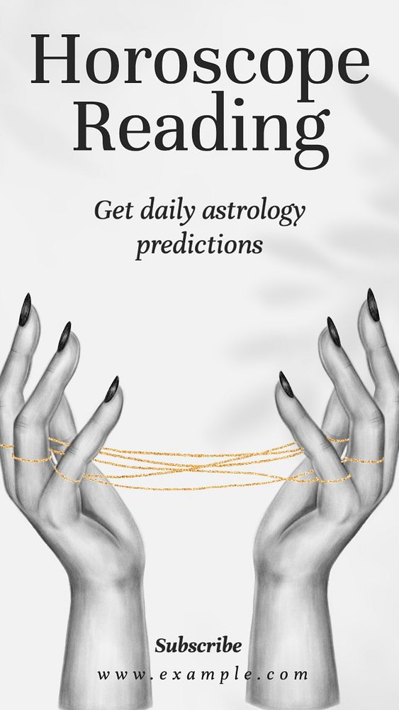 Horoscope Instagram story template, editable text