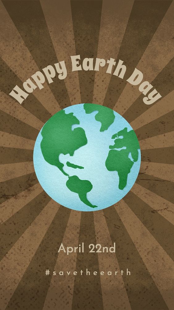 Earth day Instagram story template, editable text