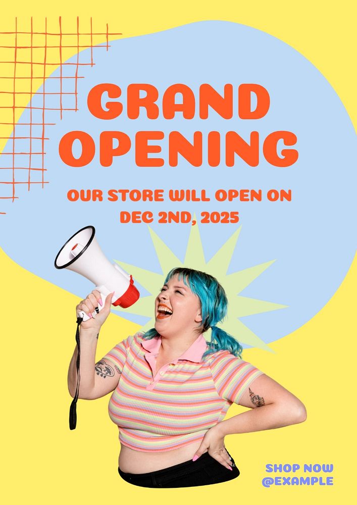 Grand opening poster template