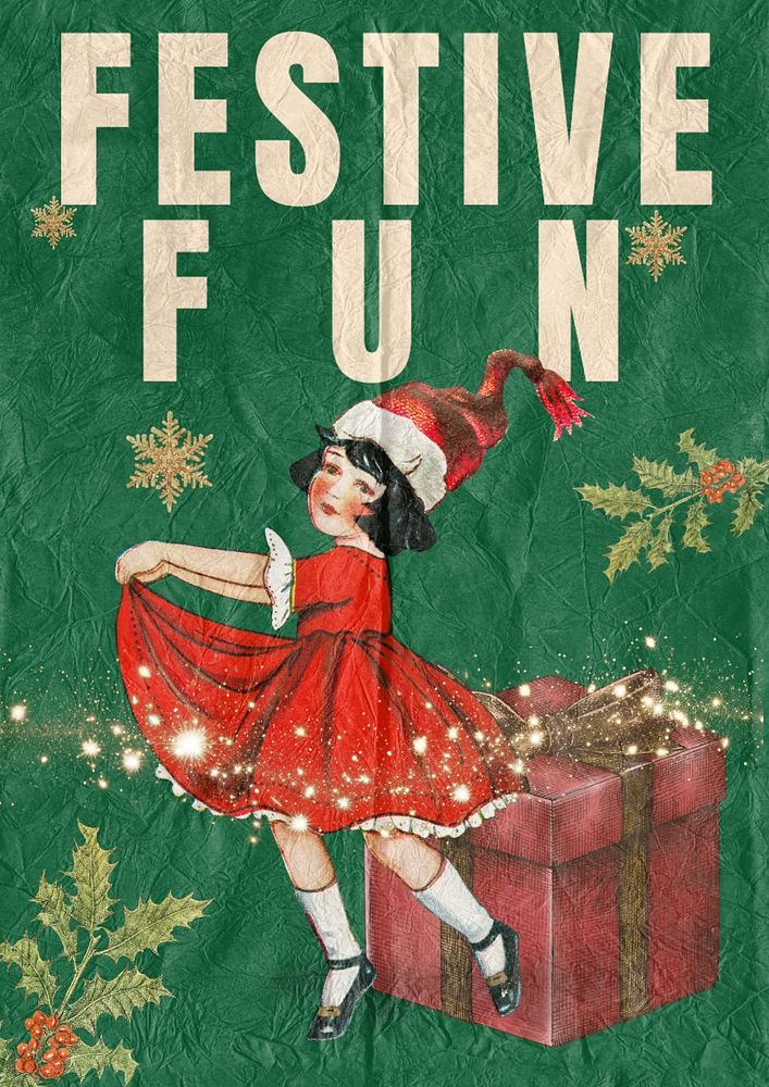 Christmas activities poster template and design