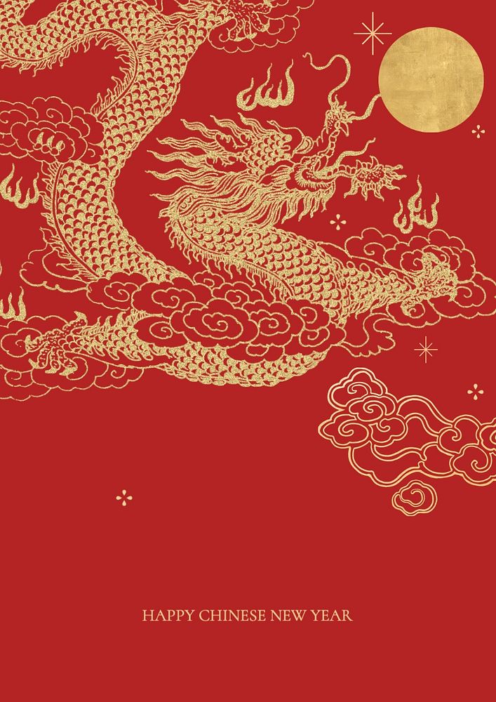 Happy Chinese new year poster template and design