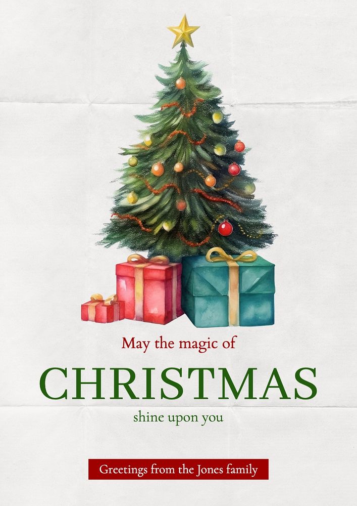 Christmas poster template and design