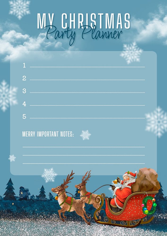 Christmas party planner template