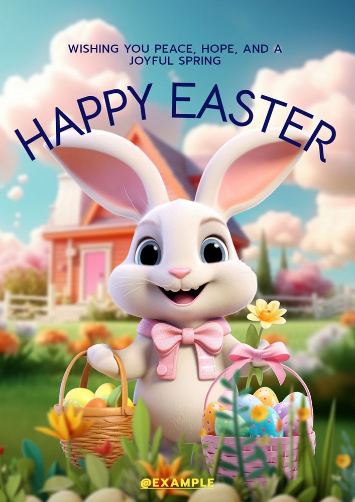 Happy Easter poster template