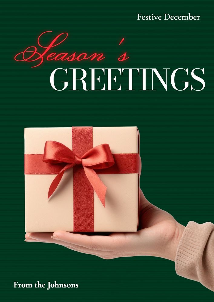 Season's Greetings poster template