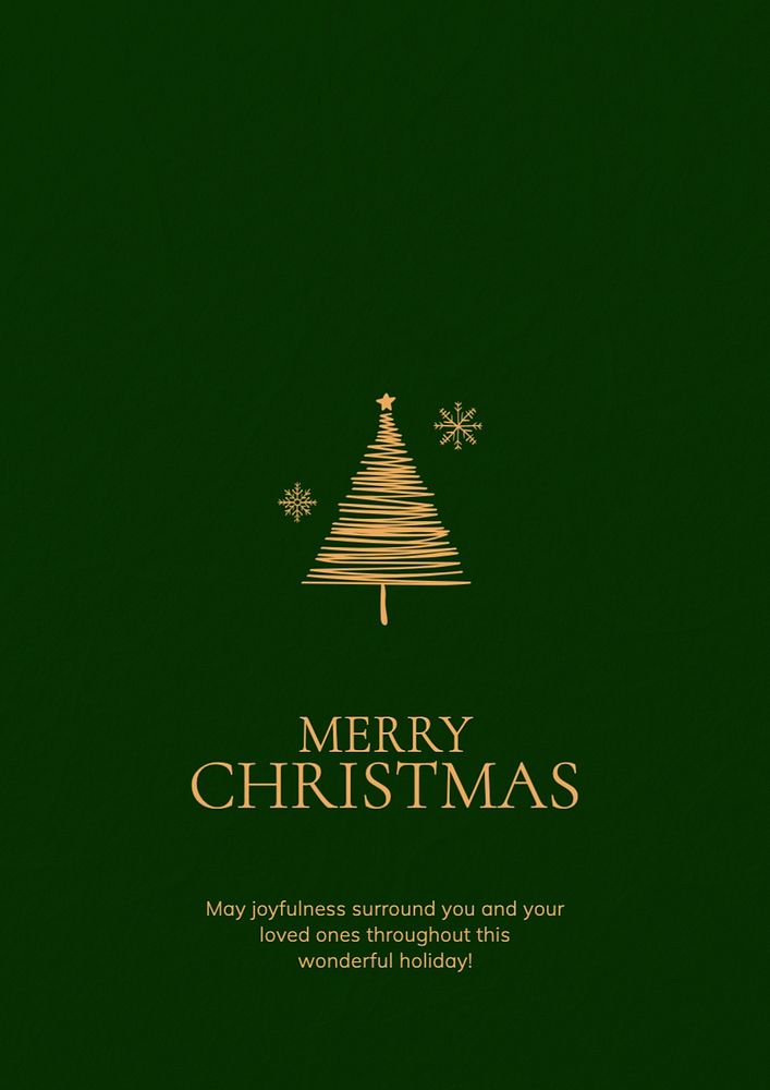 Merry Christmas poster template and design