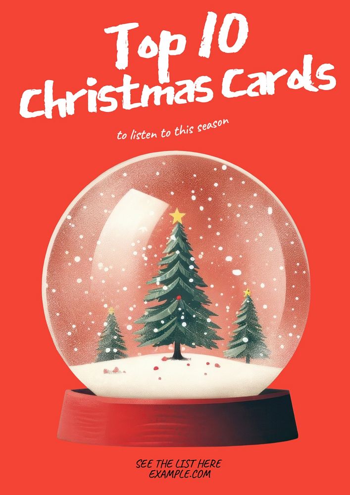 Christmas carols list poster template and design