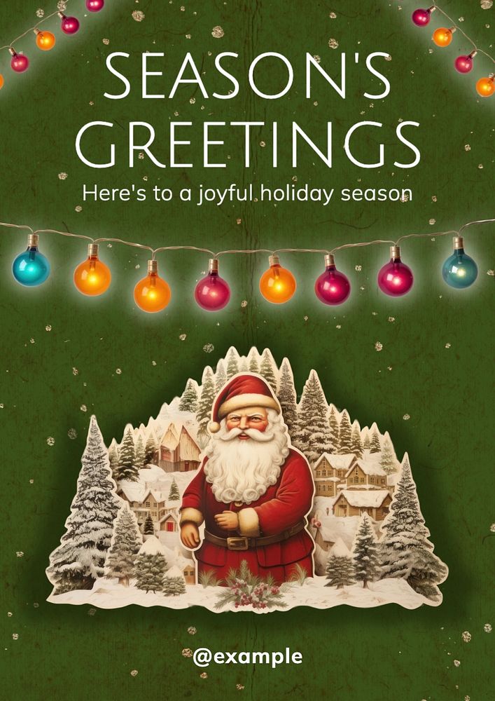 Season's greetings poster template and design