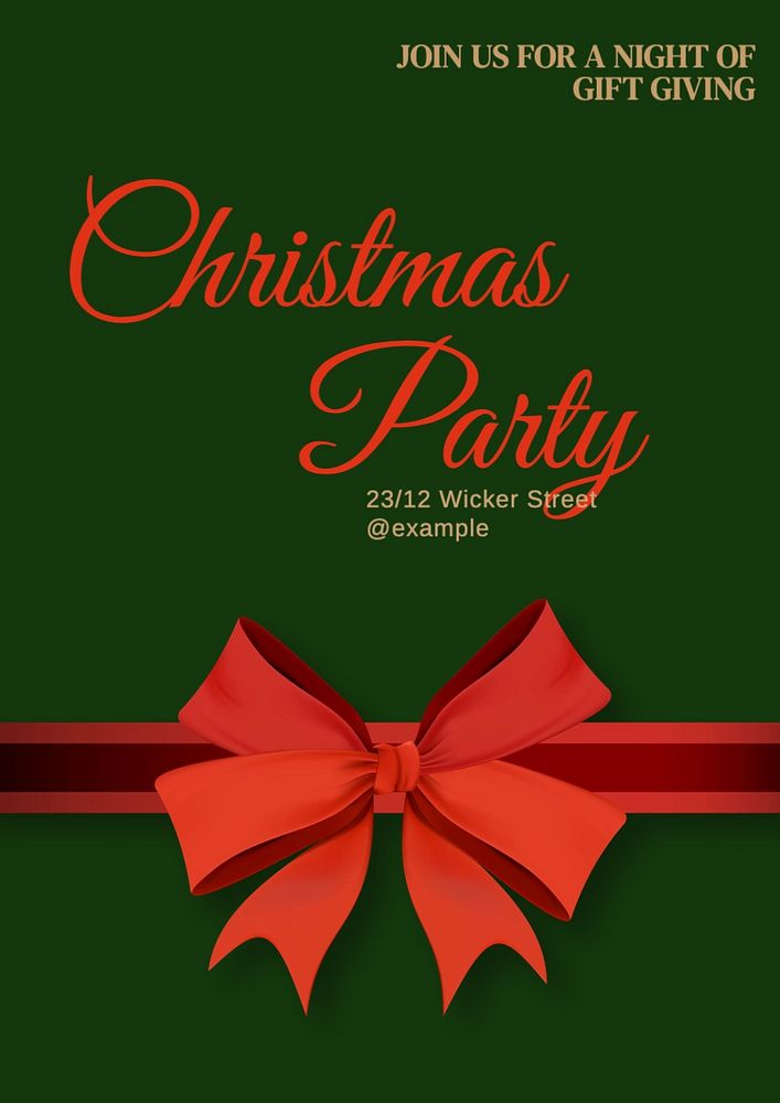 Merry Christmas poster template and design