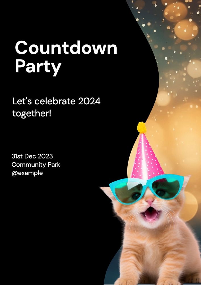 Countdown party poster template and design