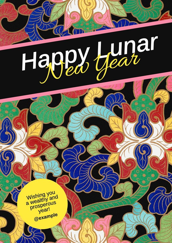 Lunar New Year poster template and design