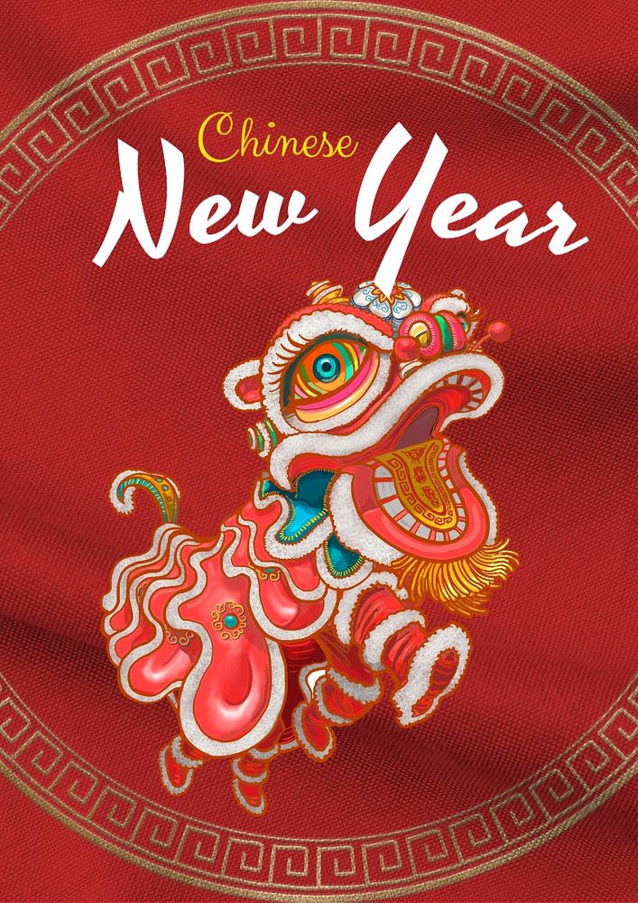 Chinese new year poster template