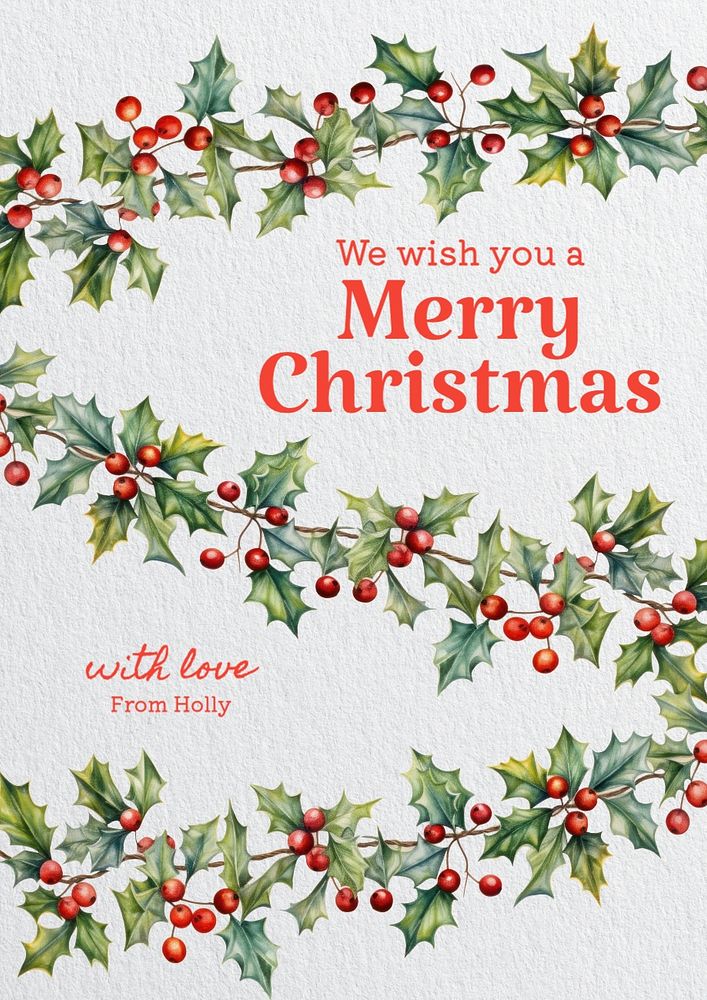 Merry Christmas poster template and design