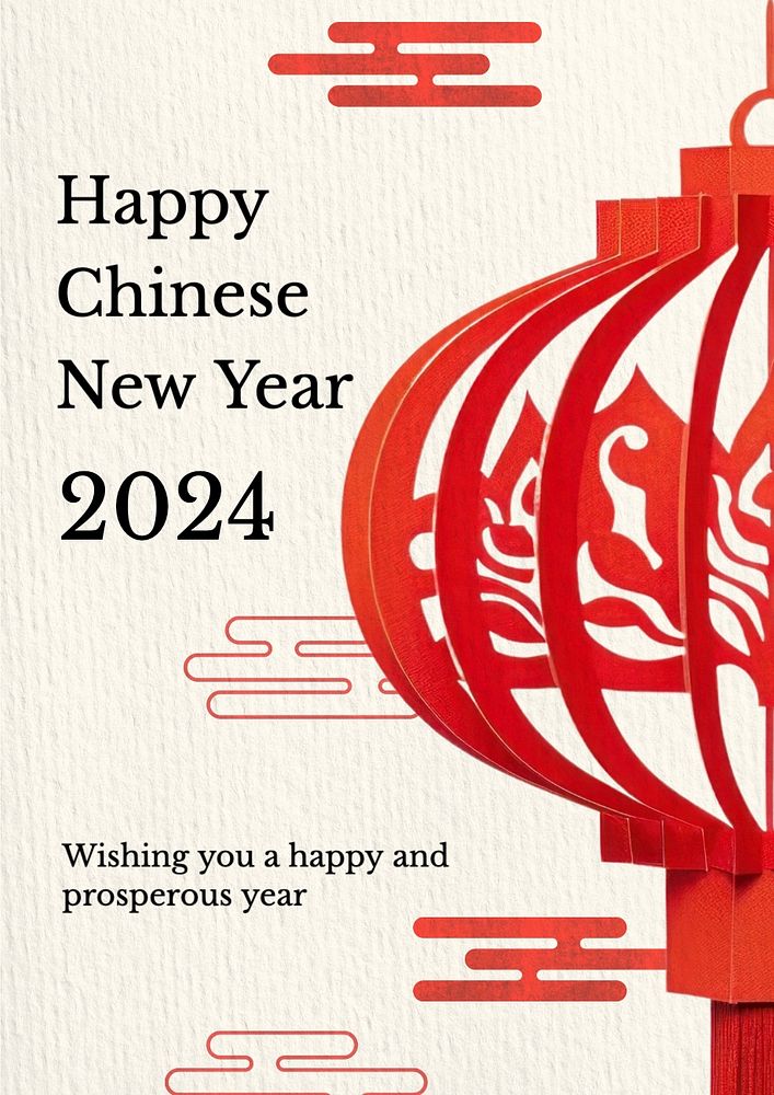 Chinese new year poster template and design