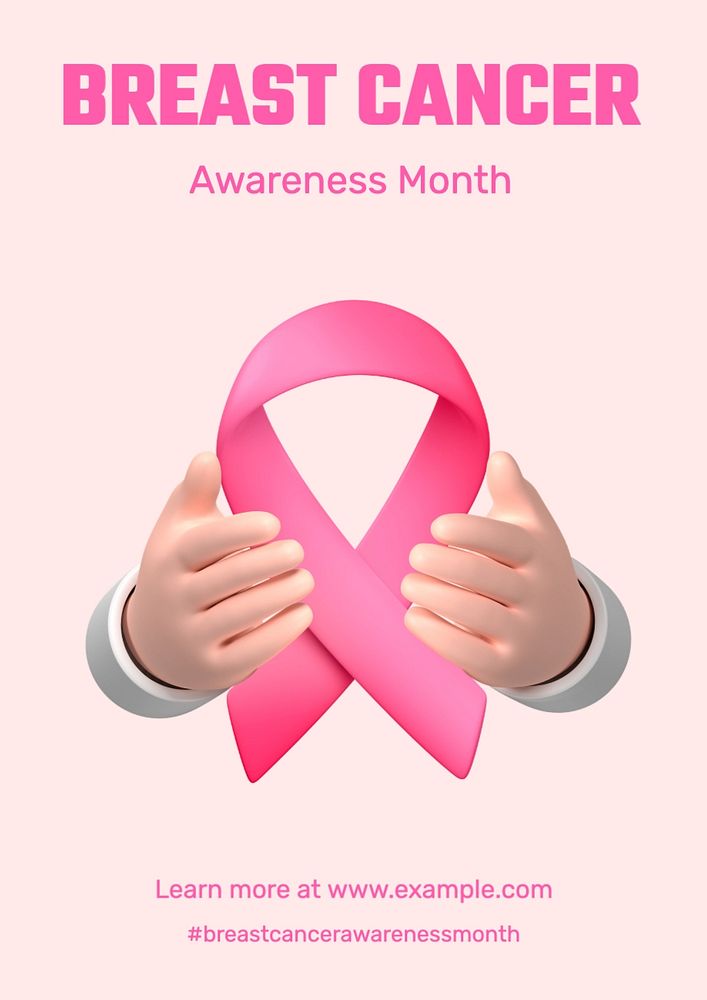 Breast cancer poster template