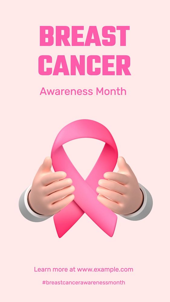 Breast cancer Instagram story template