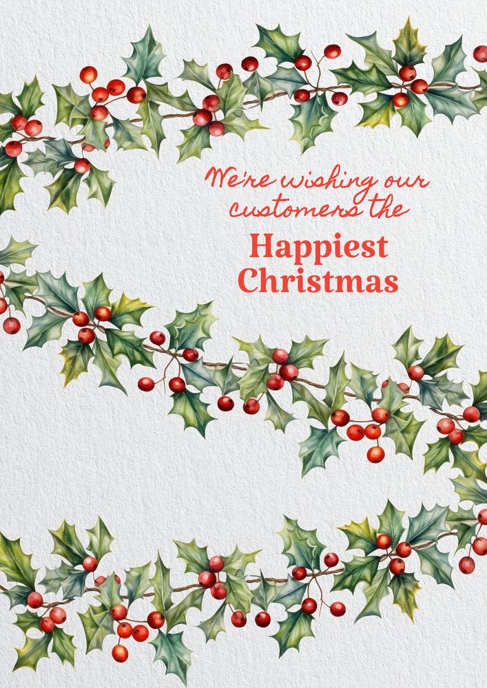 Happiest Christmas poster template and design