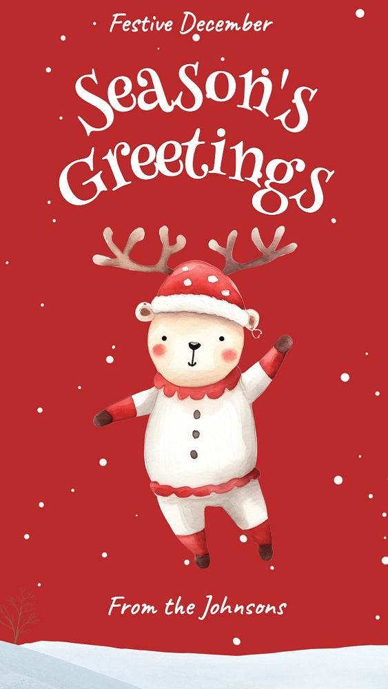 Season's Greetings Instagram story template