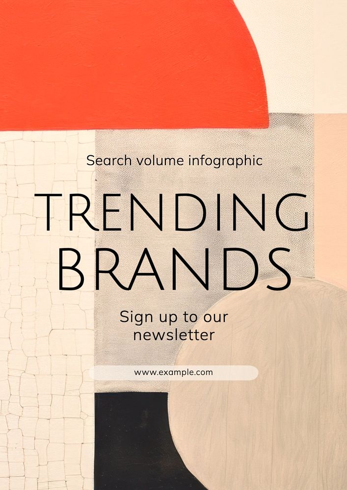 Trending brands newsletter poster template