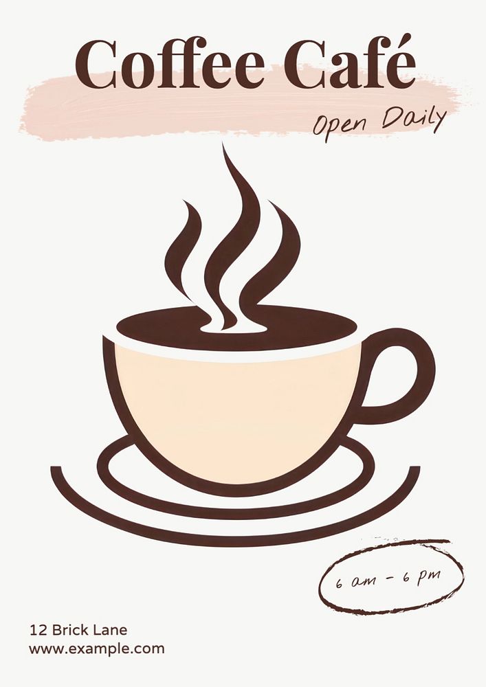 Coffee cafe poster template