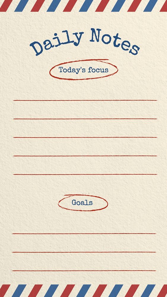 Daily notes template